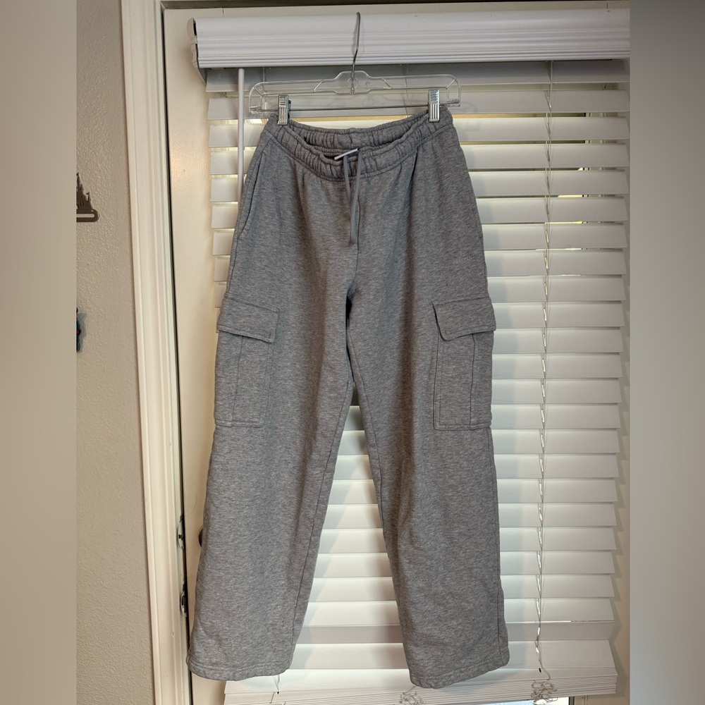 Aritzia Cozy Fleece Sweatpants in Light Gray